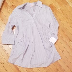 *HP* NWT Isabel Maternity Striped Dress Shirt - L